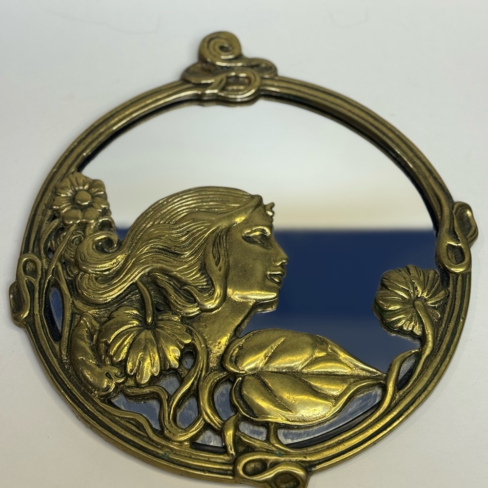 Vintage Gold Art Nouveau Mirror